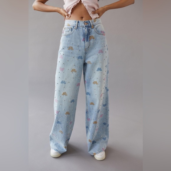 COPY - BDG - Skater Baggy Jean - Butterfly print - Picture 2 of 4